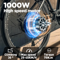 RANDRIDE YG70 1000W 14Ah miesto elektrinis dviratis