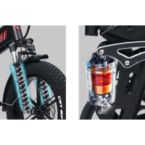 RANDRIDE YX20M 1000W 17Ah sulankstomas elektrinis dviratis FATBIKE