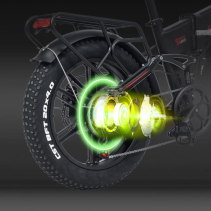 RANDRIDE YX20M 1000W 17Ah sulankstomas elektrinis dviratis FATBIKE