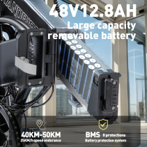 RANDRIDE YA20 350W 12.8Ah sulankstomas elektrinis dviratis