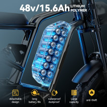 Hidoes B6 1200W 15.6Ah elektrinis dviratis