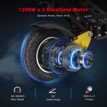 HALO KNIGHT T102 Pro 2400W 52V 28.8Ah Dual Motor elektrinis paspirtukas