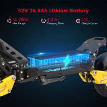 HALO KNIGHT T102 Pro 2400W 52V 28.8Ah Dual Motor elektrinis paspirtukas