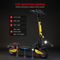HALO KNIGHT T102 Pro 2400W 52V 28.8Ah Dual Motor elektrinis paspirtukas