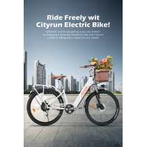 Cysum Cityrun 26 250W 10Ah elektrinis miesto dviratis su krepšiu ir bagažine