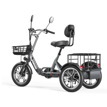 Cysum T1 Pro 350W 22Ah elektrinis triratis su galine krovinių dėže