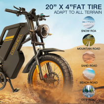 COSWHEEL GT20 MAX 2000W Samsung 60V 40Ah galingas elektrinis dviratis