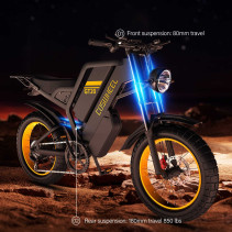 COSWHEEL GT20 MAX 2000W Samsung 60V 40Ah galingas elektrinis dviratis