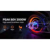COSWHEEL GT20 MAX 2000W Samsung 60V 40Ah galingas elektrinis dviratis