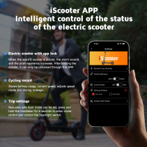 iScooter i10 elektrinis paspirtukas 650W - 40 km/h, 45 km nuotolis