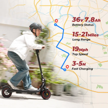 iScooter W5 500W elektrinis paspirtukas - 30 km/h, 30 km nuotolis