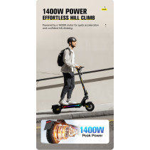 OOTD SR1 elektrinis paspirtukas 1400W – 50 km/h, 48V 20Ah