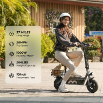iScooter F3 elektrinis paspirtukas su sėdyne 1000W - 45 km/h