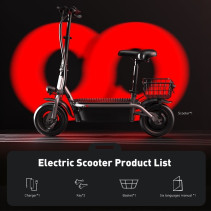 iScooter F2 elektrinis paspirtukas su sėdyne 500W - 30 km/h