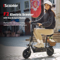 iScooter F2 elektrinis paspirtukas su sėdyne 500W - 30 km/h