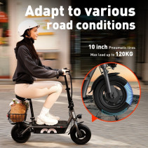 iScooter F2 elektrinis paspirtukas su sėdyne 500W - 30 km/h