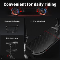 iScooter F2 elektrinis paspirtukas su sėdyne 500W - 30 km/h