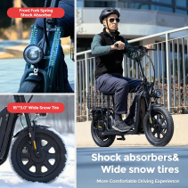 iScooter F7 1000W elektrinis paspirtukas su sėdyne - 45 km/h