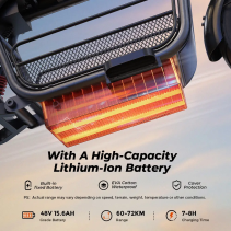 iScooter DX5 1500W elektrinis paspirtukas su sėdyne - 55 km/h
