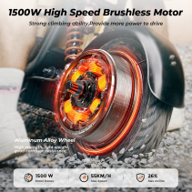 iScooter DX5 1500W elektrinis paspirtukas su sėdyne - 55 km/h
