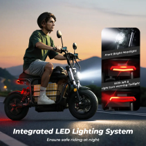 iScooter DX5 1500W elektrinis paspirtukas su sėdyne - 55 km/h