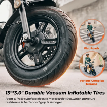 iScooter DX5 1500W elektrinis paspirtukas su sėdyne - 55 km/h
