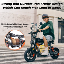 iScooter DX5 1500W elektrinis paspirtukas su sėdyne - 55 km/h