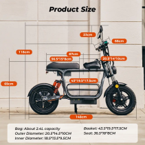 iScooter DX5 1500W elektrinis paspirtukas su sėdyne - 55 km/h
