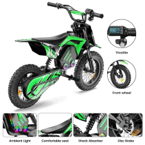 iScooter A14 elektrinis motociklas vaikams 500W - iki 27 km/h
