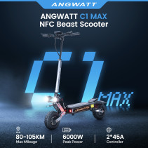 ANGWATT C1 MAX 6000W 60V 28.6Ah Elektrinis Paspirtukas - 85km/h