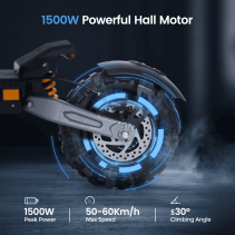 ANGWATT CS1 PRO Elektrinis Paspirtukas 1500W 52V - 60km/h