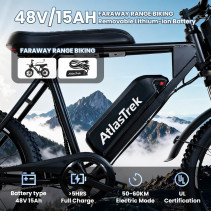 Aairsk V8 Max elektrinis dviratis 750W 48V 15Ah 20" Fat Tire