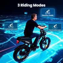 Aairsk V8 Max elektrinis dviratis 750W 48V 15Ah 20" Fat Tire