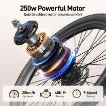 Aairsk SU7 Elektrinis Dviratis 400W 36V 13Ah Miesto E-Bike su Shimano 7