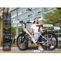 Aairsk SU7 Elektrinis Dviratis 400W 36V 13Ah Miesto E-Bike su Shimano 7