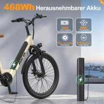 Aairsk S600 Step-Thru Elektrinis Dviratis 400W 36V 13Ah 24"