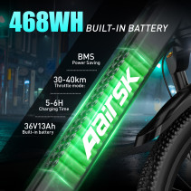 Aairsk GT900 Elektrinis Kalnų Dviratis 400W 36V 13Ah 26