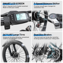 Aairsk GT300 elektrinis dviratis 400W 36V 26 - iki 64 km