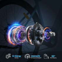 VARUN C7007 elektrinis dviratis 250W miesto iki 80 km