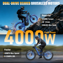 Tesway X9 AWD 4000W 48V 30Ah elektrinis dviratis AWD