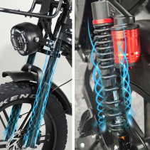 VOMO X80 750W elektrinis dviratis 48V iki 50 km/h su GPS
