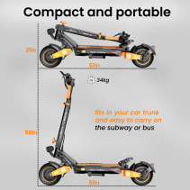 Ruitoo T2 Master elektrinis paspirtukas 2400W – iki 65 km