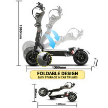 Toursor X14 PRO 72V 10000W elektrinis paspirtukas su sėdyne NFC 100km/h