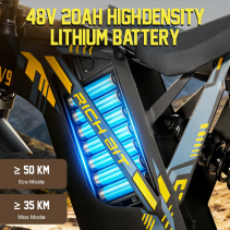 RICH BIT V9 Ultra 2500W 48V 20Ah elektrinis off-road dviratis