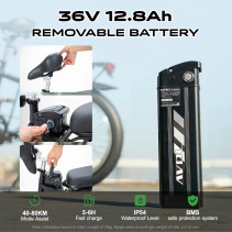 Sulankstomas elektrinis dviratis AVDLBIKE A21S – 250W, iki 80 km