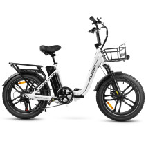 Samebike C05PRO 500W miesto elektrinis dviratis | Stilingas pasirinkimas su krepšiu