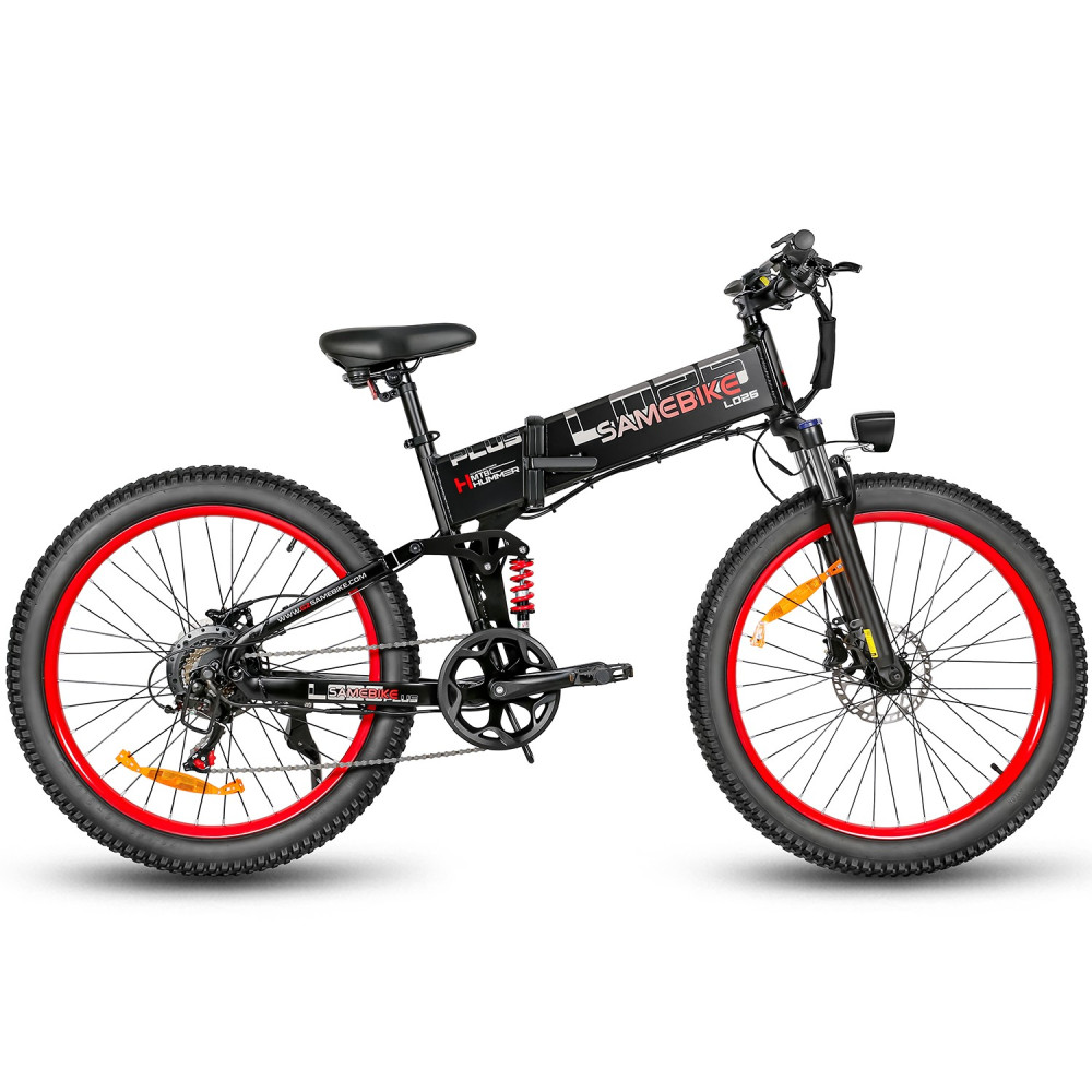Samebike LO26PLUS 1000W elektrinis dviratis | Bekelės galiūnas su 15Ah baterija