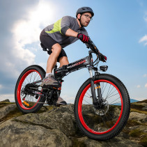 Samebike LO26PLUS 1000W elektrinis dviratis | Bekelės galiūnas su 15Ah baterija