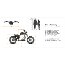 Mangosteen FT02 1000W 22.5Ah elektrinis chopper tipo motoroleris
