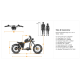 Mangosteen FT02 1000W 22.5Ah elektrinis chopper tipo motoroleris